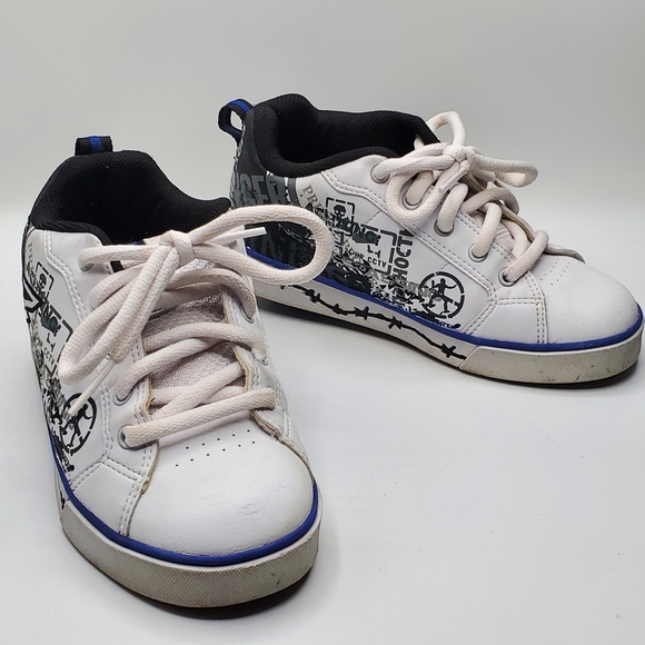 Heelys white skull design removeable wheel shoes youth size 2 in box - Picture 6 of 13